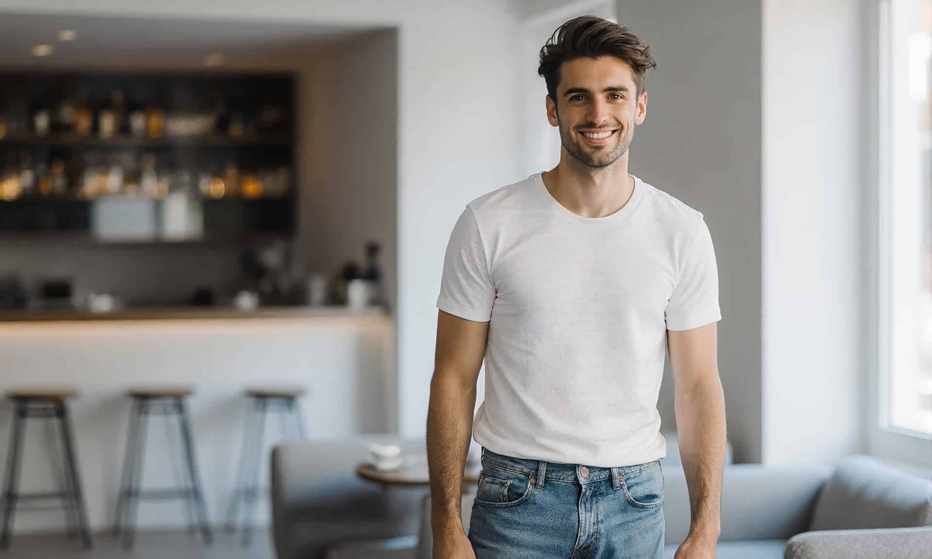 Esempio di foto ideale per Tinder nel 2026 (ritratto luce naturale)